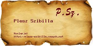 Plesz Szibilla névjegykártya